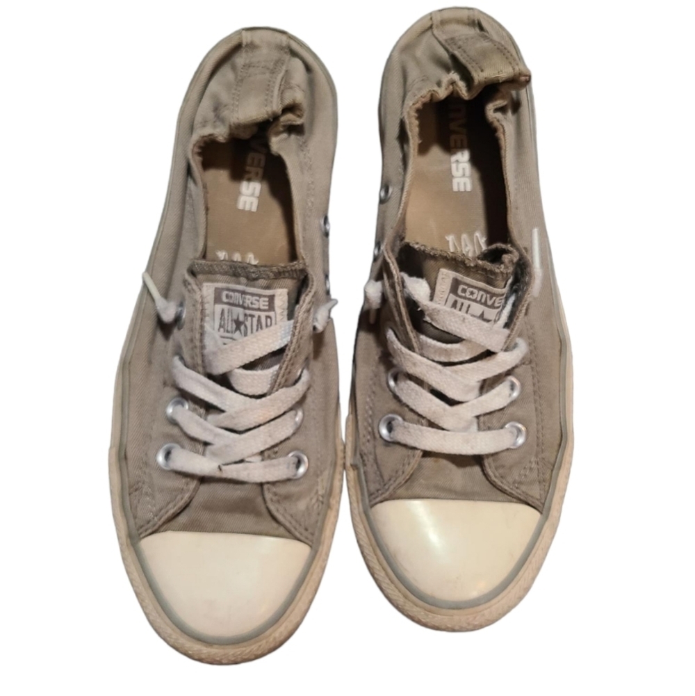 CONVERSE neutral lace up sneakers 8